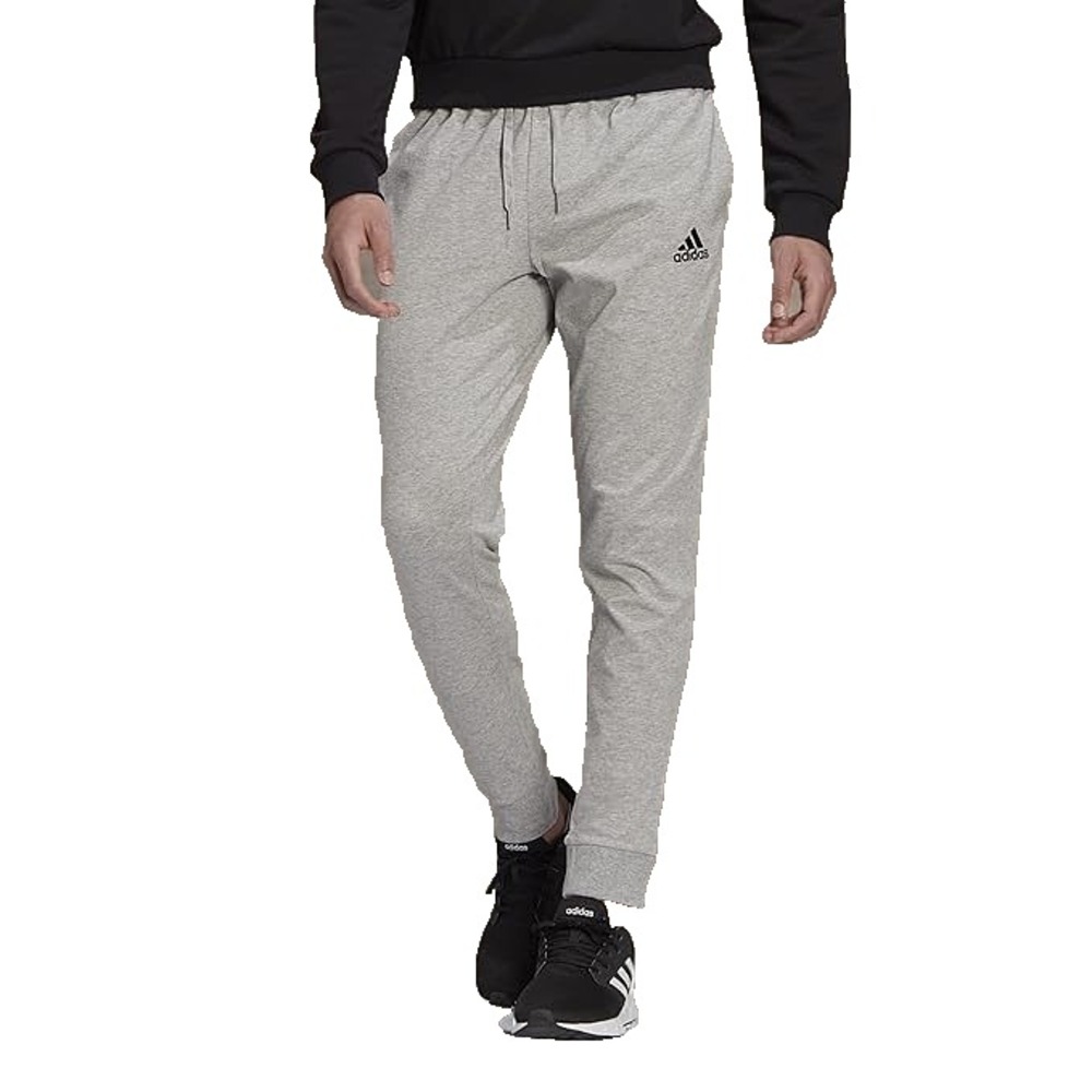 Adidas Men's Tall Tapered Cuff Pants Grey Heather Size 2XL Essentials Jersey